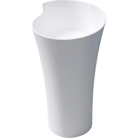 Mai & Mai Design Standwaschbecken freistehend Col30 in weiß, aus Mineralguss, Waschtisch, BTH: 52,3x52,3x90cm