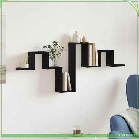 Étagère murale - ABI - Chêne noir - Bois d'ingénierie - 104.5 x 10 x 43 cm (1/5)