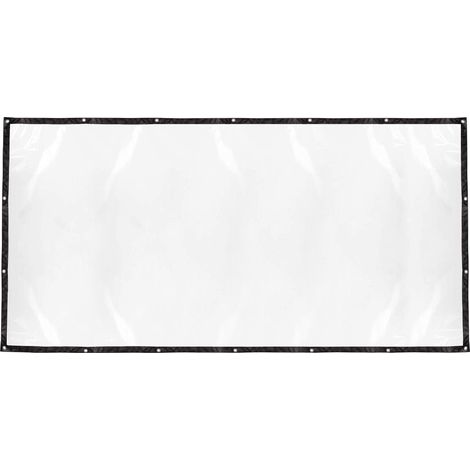 Bâche Transparente Imperméable PE Couverture de Poulailler et Serre avec Eyelets - 1.5x3m/4.9x9.8ft - Noir - 1 Unité (1/5)