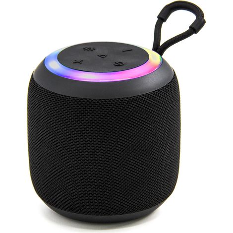 5.3 Tragbarer Bluetooth-Lautsprecher, kabelloser Lautsprecher, kraftvoller Bass, 24 Stunden Akkulaufzeit, 360°-Surround-Sound, TWS-Kopplung, TF-Karten-Unterstützung, LED-Beleuchtung, ideal für Partys/