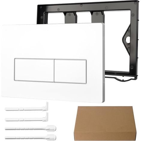 Plaque de commande WC,Plaque de rechange pour double chasse d'eau,Pièce de rechange pour réservoir d'eau,Compatible avec les panneaux de chasse Geberit Sigma 01/20/30/50 et UP 300/320 (1/5)