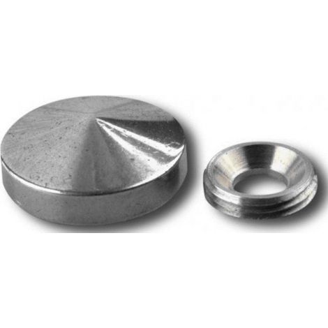 Cache vis conique GUITEL 22 mm chromé Lot de 10