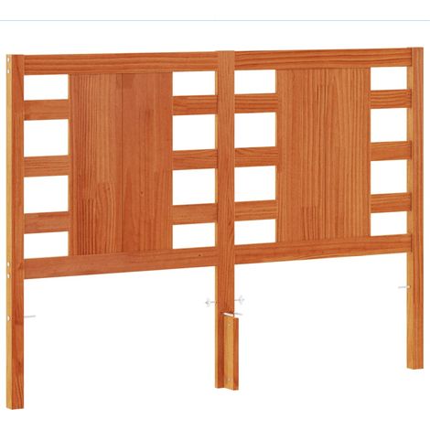 Maison Exclusive - Testiera Marrone Cera 135 cm in Legno Massello di Pino
