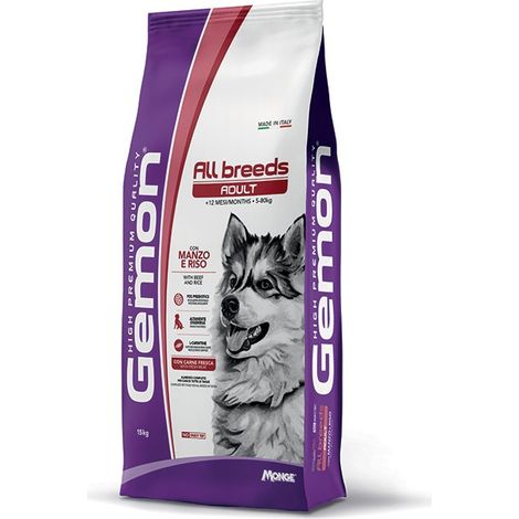 Cane - All Breeds Manzo e Riso Gemon Monge 15 Kg