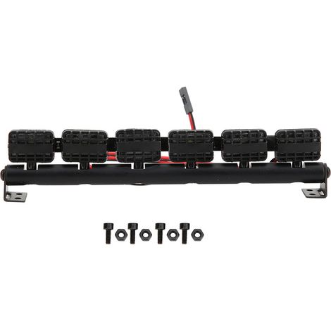 Barre de LED toit pour voiture RC, accessoire télécommandé compatible 1/10 crawler TRX4/90046/90047/D90/D110, 6 feux (1/5)