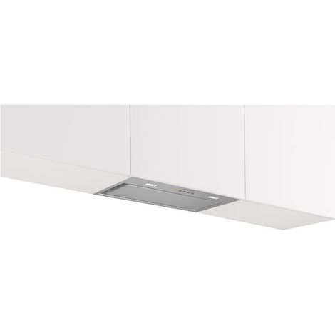 Bosch Serie 6 DLN56AC50. Potenza massima di estrazione: 570 m³/h, Tipo di estrazione: Aspirante/Filtrante, Classe di efficienza dinamica del fluido: C. Tipo: Integrato, Colore del prodotto: Acciaio...