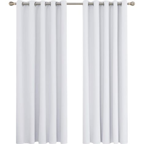 2 Pièces Rideau, Œillets Métalliques, Polyester 230g, Filtration Lumière, Chambre Salon (1/5)