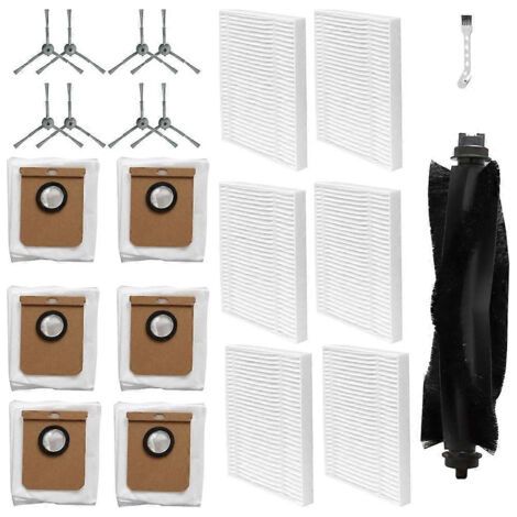 Pièces de rechange pour aspirateur robot Eufy L60/ L60 SES/ L50/ L50 SES : brosse latérale principale, filtre HEPA, sacs à poussière