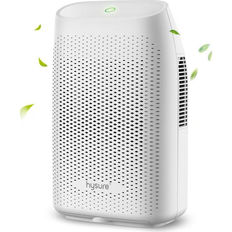 QAZQA Déshumidificateur, 700ml Electrique Absorbeur d Humidité, 0,96kW in 24h, Arrêt automatique, Portable pour la Maison Salle de Bains, Chambre, Bureau, Placard