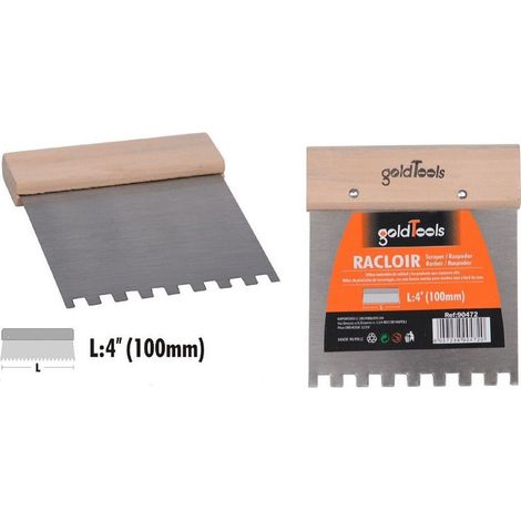 Trade Shop - Espátula Scaper Scaper Steel Mango Wood 4 "100 Mm Hardware 90472 -