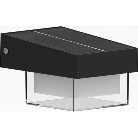 Applique solare LED da esterno con sensore di movimento IP54 400lm luce fredda 6000K 3 modalità crepuscolare ricarica solare
