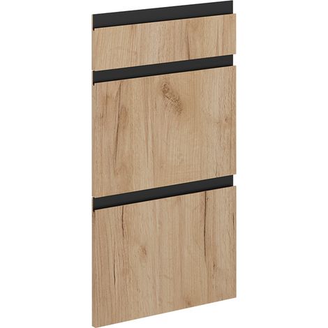 Façade de cuisine R-Line, Chêne de force doré, 39.6x70.4cm façade de meuble pour meuble bas à tiroirs, Vicco (1/5)