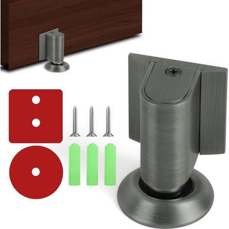 Magnétique en Métal Butée de Porte, Bloc Porte Magnétique Butée Butée de porte Solide Avec Adhésif et Vis, Design Protège-Mur, (1/5)