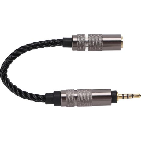 Adaptateur/convertisseur de prise stéréo mâle 2,5 mm vers femelle 3,5 mm, compatible avec les smartphones, les casques et les tablettes. (1/4)