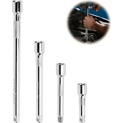 rallonge cliquet 1/4, rallonge 1/4 50mm, 75mm, 100mm, 150mm, acier au chrome vanadium (1/4) (1/5)