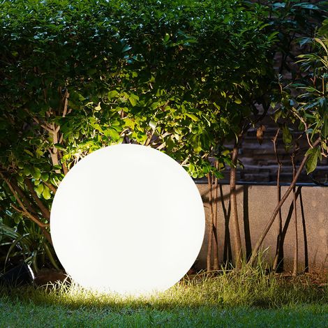 Sfera luminosa da giardino, lampada solare a LED, decorazione da giardino, sfera solare per esterni, 25 cm, tempo di illuminazione circa 6-8 ore, H 65 cm (1/5)