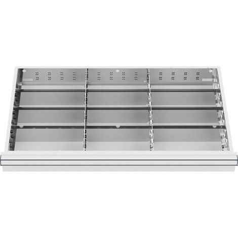 STIER Schubladeneinteilung Metalleinteilung BLH 100/125 mm Innenmaß 800x450 mm 12 Fächer 6 x TW 275 (1/5)