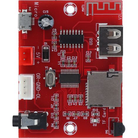 Carte décodeur Bluetooth, carte mémoire, clé USB, module de décodage audio avec télécommande XHA253 (1/5)