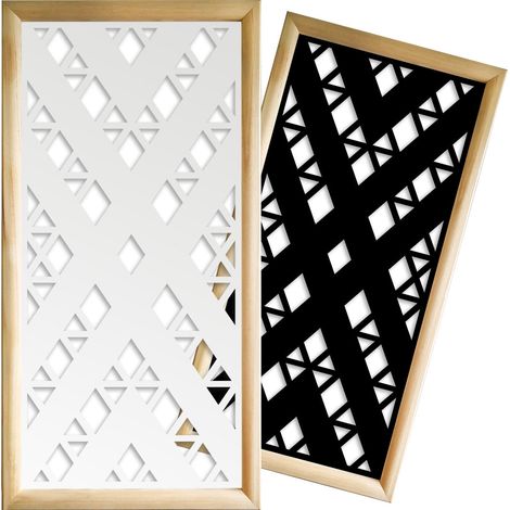 XSPIDER - Modules décoratifs en bois et PVC - Couleur : blanc - Dimension : 73x148 cm