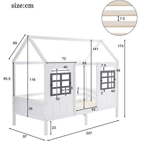 Couchtisch aus Holz in Weiß 207 x 97 x 174 cm HOMAIRE (1/5)