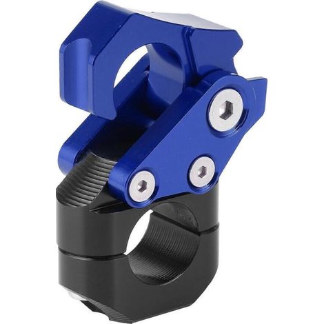 Support de casque pliable pour guidon de moto, taille universelle 0,86 po, bleu