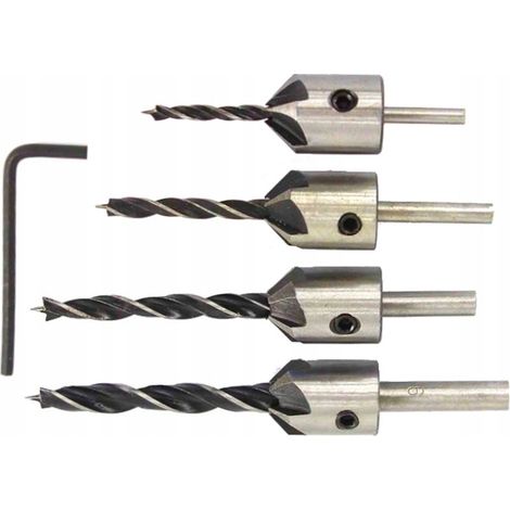 Brocas para madera con avellanador, ajustables (1/5)