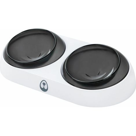 MSC001 Double Slanted Bowl with Plastic Bowl, Water Bowl, Pet Food Bowl, Dual Purpose, Double Bowl, Pet Food Bowl, Non-Slip, Leak-Proof Design, Dog Food Bowl (1/5)