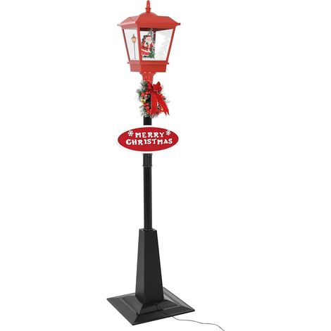 vidaXL Lampadaire de Noël avec Père Noël 180 cm LED (1/5)