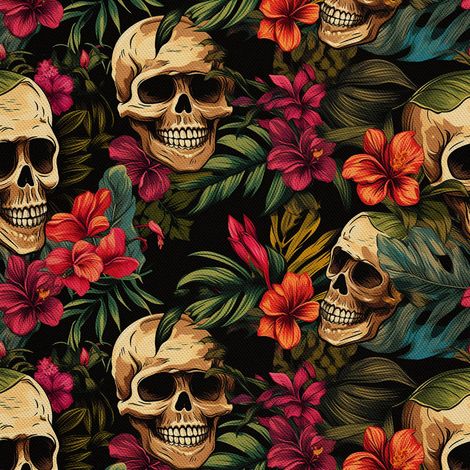 Tela decorativa para exteriores Oxford - Motivo de calavera I DX4393 (1/5)