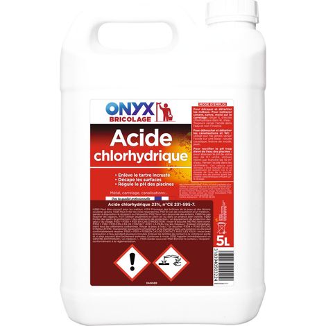 Acide chlorhydrique 23% décapant puissant 5L – Élimine tartre et rouille – Nettoyage industriel et rénovation – Ardea (1/5)