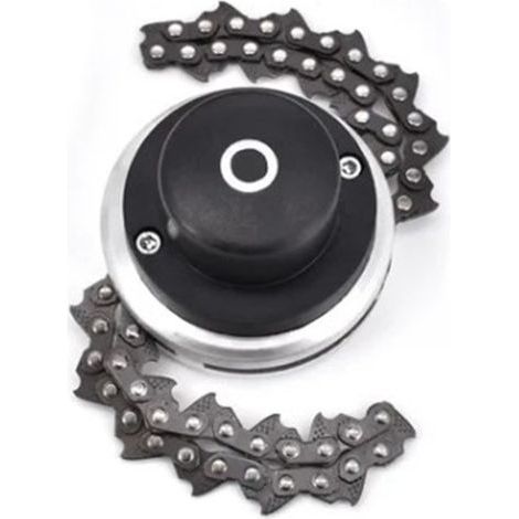 Tête de coupe-bordures à chaîne, tête de rechange en acier au manganèse pour tondeuse à gazon, trou de 2,5 cm (1 pouce). (1/5)