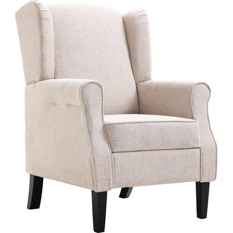 Maison Exclusive - Fauteuil beige tissu (1/5)