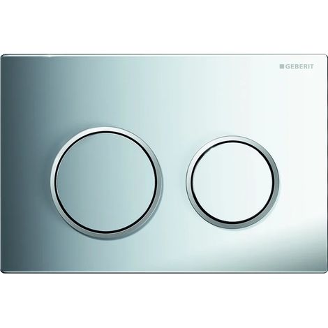 PLACCA DI COMANDO 2 TASTI OMEGA 20- Cromo Anelli Cromo satinato GEBERIT