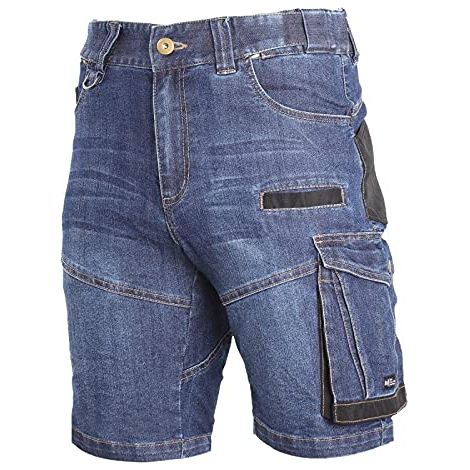Pantalones cortos vaqueros elásticos azules, reforzados, XL, CE, lahti