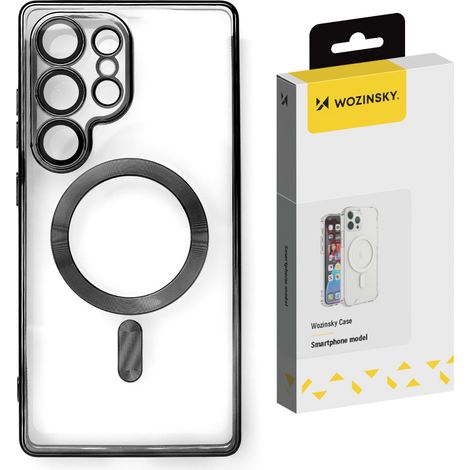 Funda galvanizada para Samsung Galaxy S25+ con MagSafe - Negra