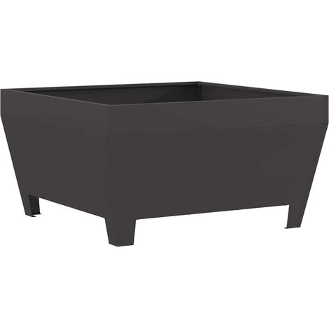 Maison Exclusive - Focolare Nero 80 x 80 x 43 cm Acciaio