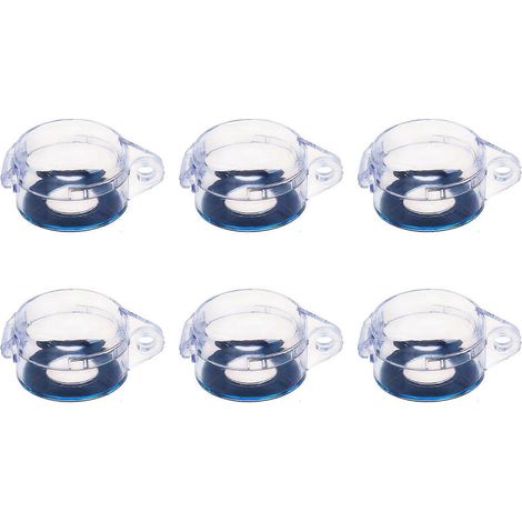 Lot de 6 capuchons de protection transparents de 22 mm pour interrupteur à bouton-poussoir rond (1/5)
