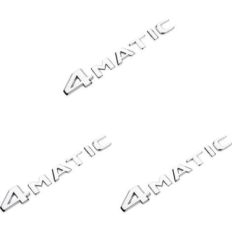 3X 4MATIC Argent Auto Coffre Porte Garde-Boue Pare-Chocs Badge Décalcomanie EmblèMe Ruban Adhésif Autocollant Remplacement pour - (1/2)