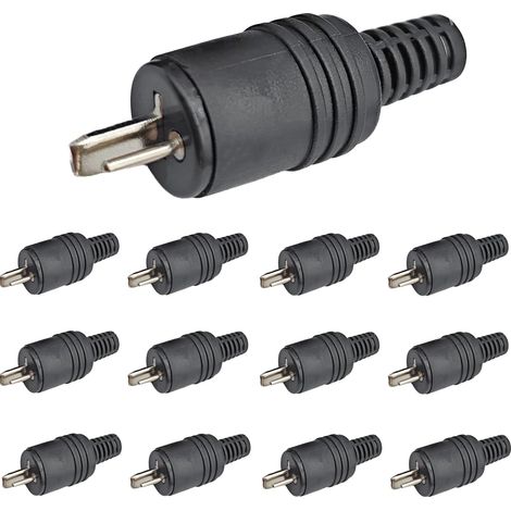 12 pcs Connecteurs DIN Haut-Parleur 2 Broches avec bornes à vis, Fiches HiFi mâle et Femelle, sans Soudure