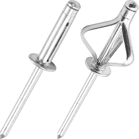 Rivets Aveugles en Aluminium à Expansion Triple - Assortiment de rivets bulbe pour plastiques ou matériaux souples Argenté Ø4.8x25mm 50 pièces (1/5)