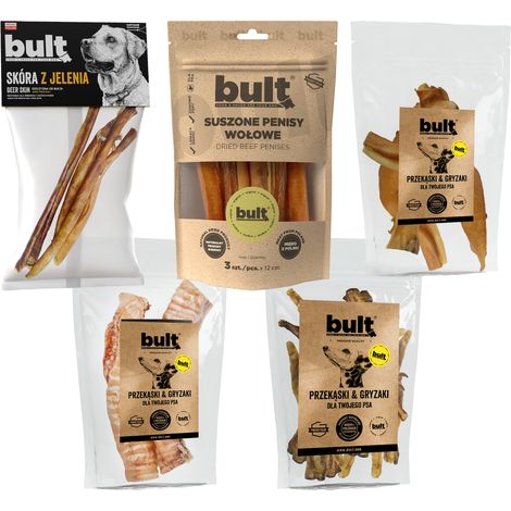 BULT Golosinas masticables naturales para perros, mezcla de sabores, 5 piezas, dientes fuertes (1/5)