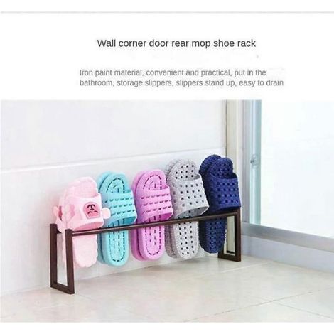 Étagère à chaussures magnétique à ventouse pour porte, sans clous, pour chaussons, gain de place, idéale pour la maison ou les dor (1/5)
