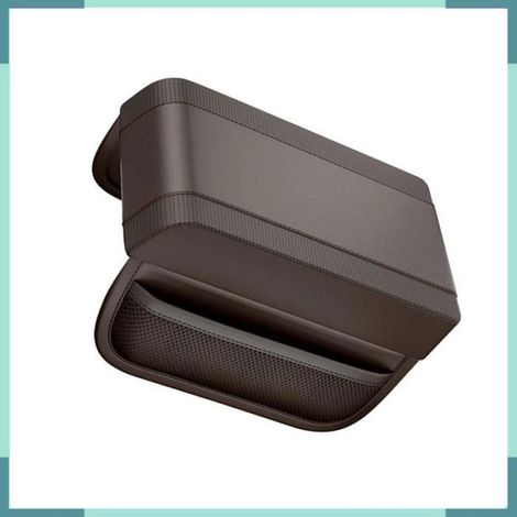 Organisateur d'accoudoir de voiture en cuir et mousse à mémoire, tapis de boîte de rangement intérieur moto, Brun (1/5)