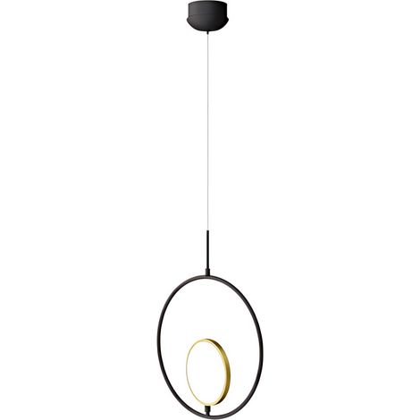 Plafonnier circulaire luxueux, lumière 2700K, aluminium et silicone, décoration chaleureuse pour la chambre et le salon. (1/2)