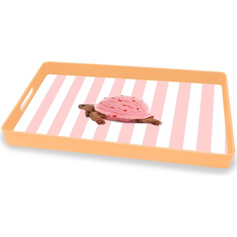 WD LifeStyle Vassoio Rettangolare 40 x 24 Cm Decoro Tartaruga