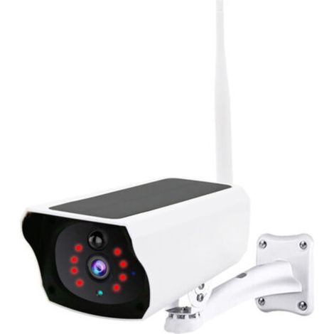 Caméra de sécurité extérieure WiFi sans fil – Batterie de caméra extérieure 2K Panneau solaire intégré, étanche IP65, détection PIR, détection humaine AI, vision nocturne couleur, compatible Alexa (1/4)