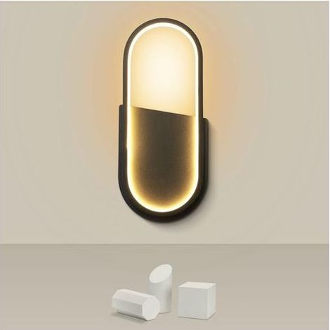 TAISHENGDA Applique da interno, moderna lampada da parete a LED da 18W, bianco caldo (3000K), lampada da interno in ferro e alluminio, 900 lm, AC 180-265V, per soggiorno, camera da letto, corridoio, s (1/5)