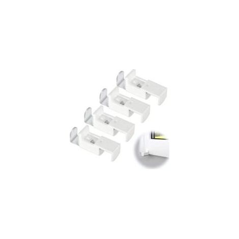 4 Pièces Supports de Serrage Plissés de Rechange Stores Térieurs Reglable Fixation Store Venitien Sans Percage Support de Pince Accessoire pour Serrage Stores Plissés Blanc (1/5)