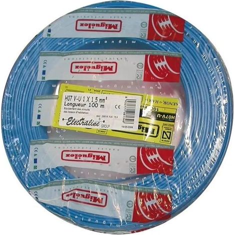 Electraline Cavo HO7 V-U Blu 1,5 mm² 100 metri