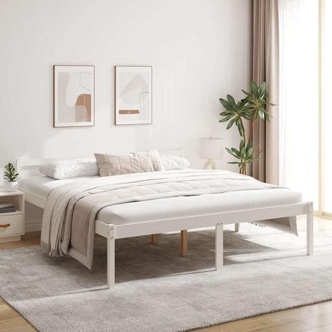 Cama senior de matrimonio sin colchón blanco 180x200 cm (1/5)